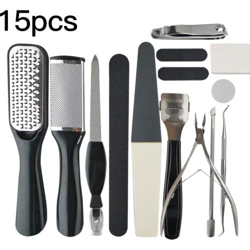 Foot File Pedicure Set Foot File Callus Remover Dead Skin Fork Nail Polishing Strip Sandpaper Nail Clipper Set
