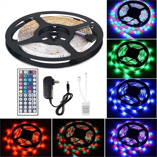 12V44 key dimming 5m suit, 7 color drip waterproof soft light strip, suitable for interior decoration, brightening atmosphere