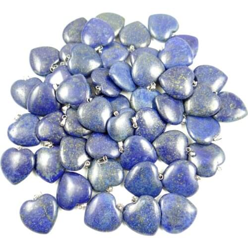 Natural stone Turquoises lapis Opal Quartz crystal tiger eye heart pendant for diy jewelry making Necklace Accessories12PCS A10