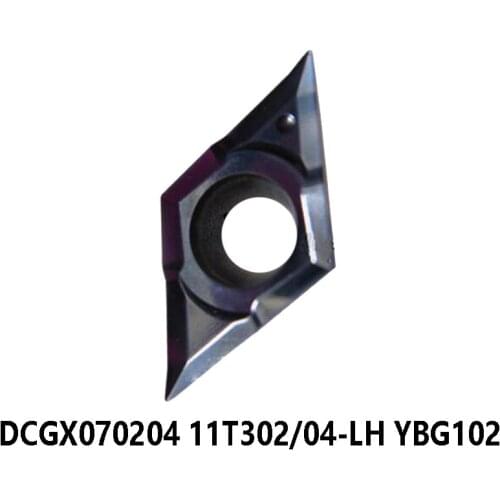 Original DCGX070204-LH DCGX11T302-LH DCGX11T304-LH YBG102 Carbide Inserts Lathe Cutter for Steel and M DCGX 070204 11T302 11T304