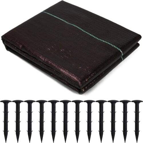 Ground Cover Plastic Mulch Anti Grass Cloth Weed Membrane Breathable Garden Landscape Weave Fabric Black PP Sheet Mat