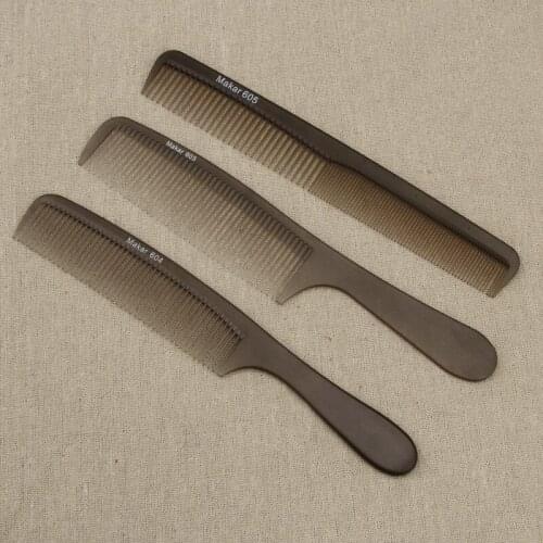2pcs Salon Anti-static Barbers Cutting Hair Brush Professional Haircut Comb Untra-thin Male Flat Head Comb
