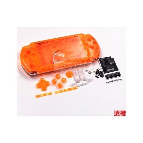 Clear Blue Housing Case Cover For PSP 3000 Housing Shell Case With Logo +Joystick Cap+Screws+Button Kit+Stickers
