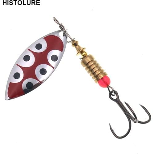 Spinner Bait 7g 7cm Fishing Lure Bass Pike Hard Baits Spoon Treble Hook Fishing Tackle High Quality