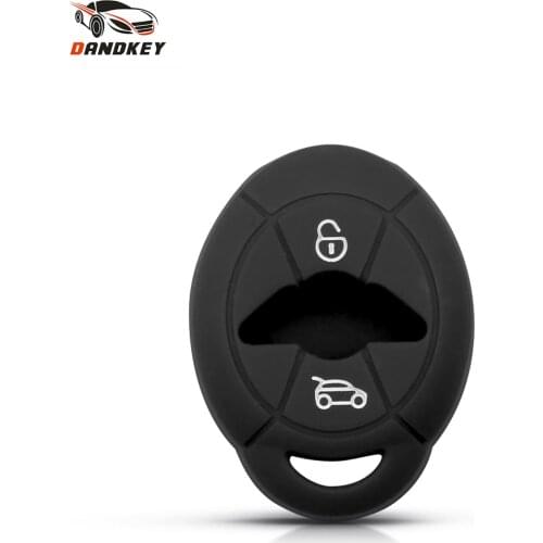 Dandkey Silicone Car Key Fob Case Cover For BMW Mini Cooper S R50 R53 Two Replacement 2 Buttons Remote Protect Car styling