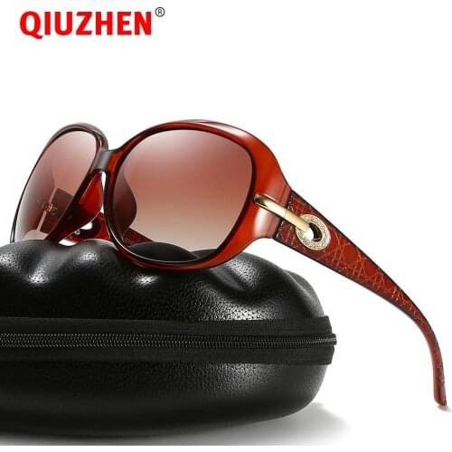 Womens Oversized Vintage Oval Sunglasses Luxury Brand Designer with Rhinestone Retro Shades Gradient Polarized Sun Glasses 2098