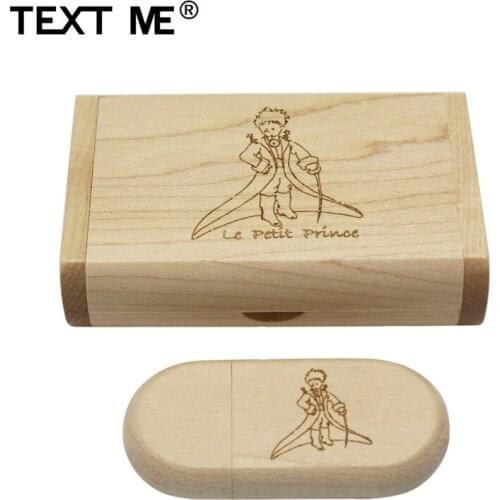 TEXT ME engrave Walunt wood Maple wood wooden +box LOGO print usb flash drive usb2.0 4GB 8GB 16GB 32GB 64GB photography gift