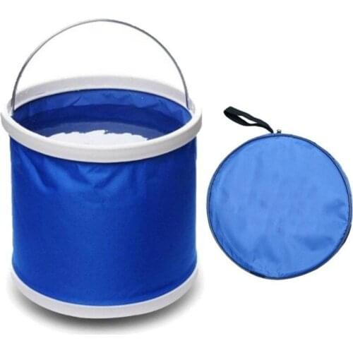 Thickening Portable Folding Bucket Outdoor Camping Fishing Bucket Car Storage Container Car Wash Mop Bucket Cleaning Tools#G7