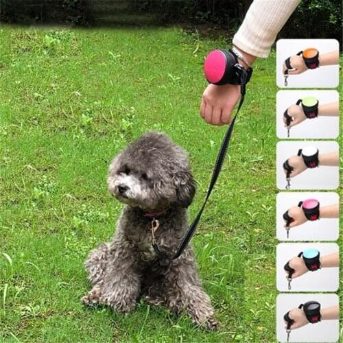 Dog Retractable Running Jogging Rope Traction Rope Wrist Strap Handsfree Terrier Leash Belt Pet Cat Traction Rope Extending Lead
