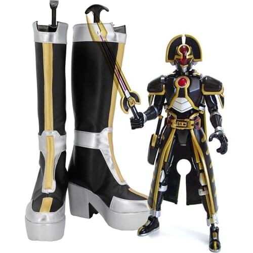 Waking555: Lost Paradise Masked Rider Orga Cosplay Boots High Heel Shoes Custom Made Any Size for Boys and Girls