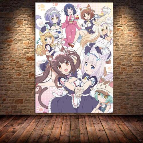 Japanese Anime NEKOPARA Sexy Cute Cosplay Canvas Painting Posters and Prints Cuadros Wall Art for Kids Room Home Decor Unframed