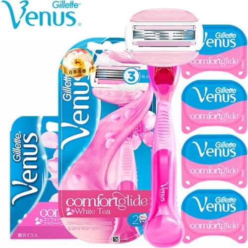 Gillette Venus Breeze Shaving Razors Authentic Pink White Tea Razor Blades Women Shavor blades Refills for Girls Hair Removal