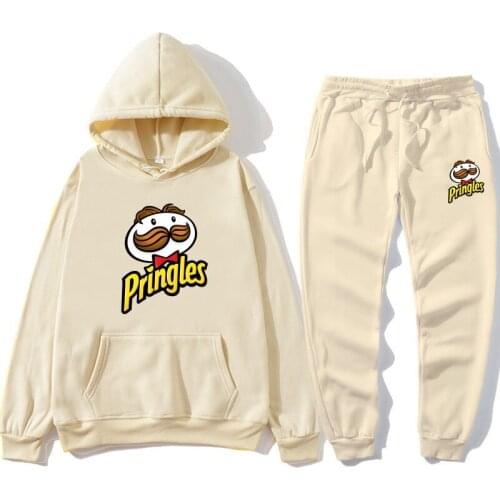 Autumn New Ladies Sports Suit Printed Hooded Sweater + Pants Fashion Sports Ladies Casual Suit Outdoor Jogging 2 Pieces Pingles