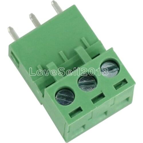 10PCS X KF2EDGK KF-3P 3PIN Right Angle Plug-in Terminal Connector 5.08mm Pitch