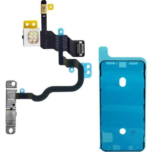 2PCS/set for iPhone X Power On Off and LED Flash Lights Flex Cable Assembly + Waterproof Anti-Dust Adhesive Glue Tape