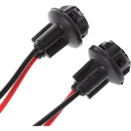 652F 2PCS T10 Connector Car Lamp Cable Auto Bulb Wire Light LED Bulbs Socket