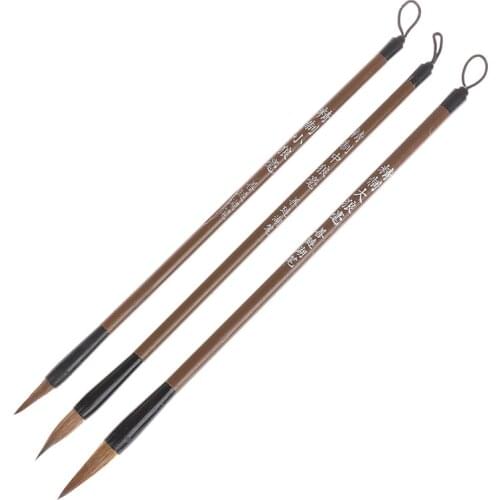 3PCS Assorted Size Chinese Calligraphy Writing Brush Pens for Students