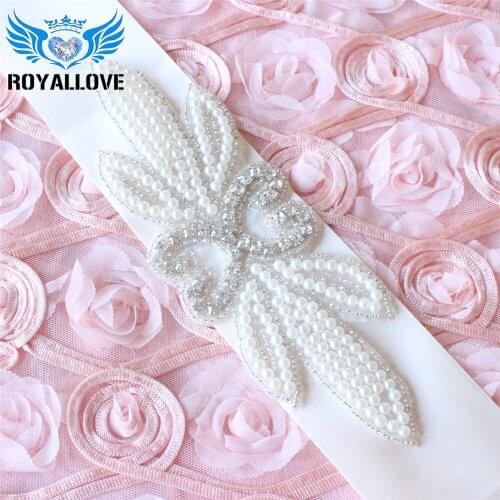 30Pcs Handmade Wedding bridal rhinestone pearl iron on Silver Crystal Rhinestone Chain Applique Trim Costume Sewing Crafts Patch