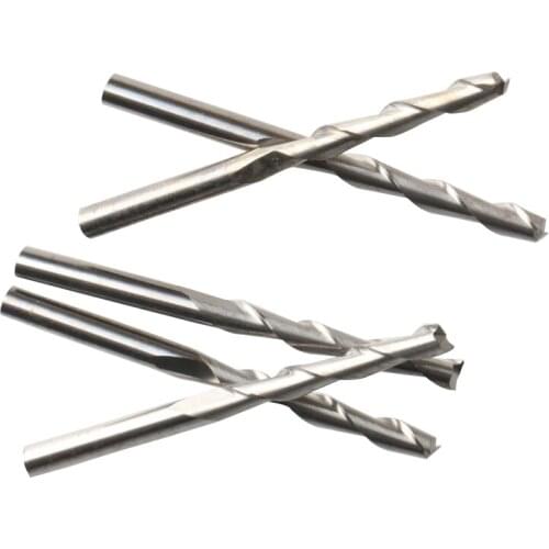 5pcs Shank 4mm x 25mm Two Flutes Spiral End Mills Wood Milling Cutters Spiral Cutter White Steel Cutter
