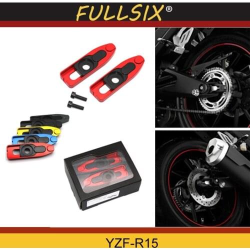 For YAMAHA YZF R 15 R15 V3 V3.0 VVA 2017 2018 2019 Motorcycle Accessories Rear Wheel Chain Adjuster Plates