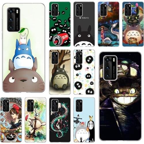 My Neighbor Totoro Ghibli Soft TPU Phone Case for Huawei Y8P P40 P30 P20 Lite Y9S Y7P Y9A Y6P Nova5t Y8S Y7A Y5P P-SMart Z Cover