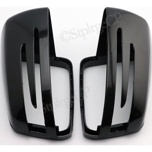 For Mercedes Benz CLA Class C117 2014 - 2018 Car carbon fiber pattern bright black rearview mirror cover mirror decoration