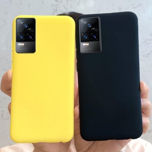 For Vivo V21 V21e Case 2021 Liquid Silicone Soft TPU Capa Slim Phone Back Cover For Vivo V21 5G V2050 VivoV21e V2061 Funda 6.44"