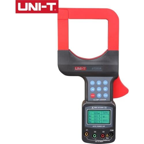 UNI-T UT253A/UT253B Large Jaws Leakage Current Clamp Meter Auto Range RS-232 LCD Backlight Data Hold Over-Range Display