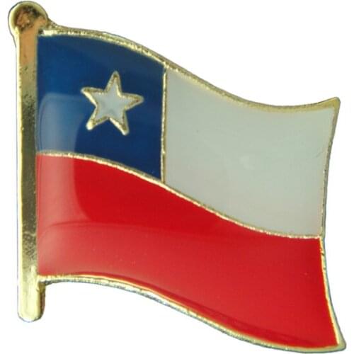 Country Chile flag lapel pin badge giving gifts-Free shipping (30 pcs/lot)