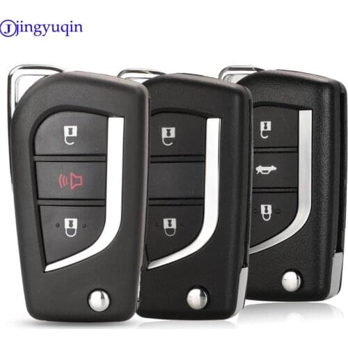Jingyuqin Remote Folding 2/3 Buttons Car Key Shell For Toyota Corolla RAV4 Before 2013 toy43 toy48