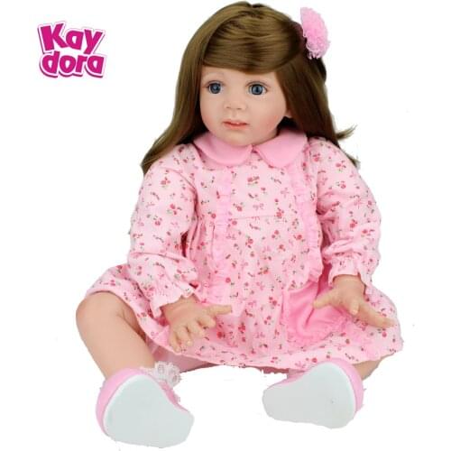 KAYDORA 60cm Handmade Reborn Princess Dolls Girl Play Toys 24 Inch Lifelike Soft Vinyl Baby Toddler Children Birthday Gift