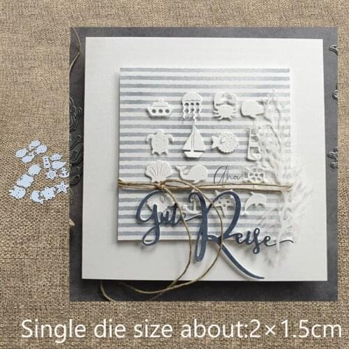 XLDesign Craft Metal Cutting Die cut dies 15pcs Marine life decoration scrapbook Album Paper Card Craft Embossing die cuts