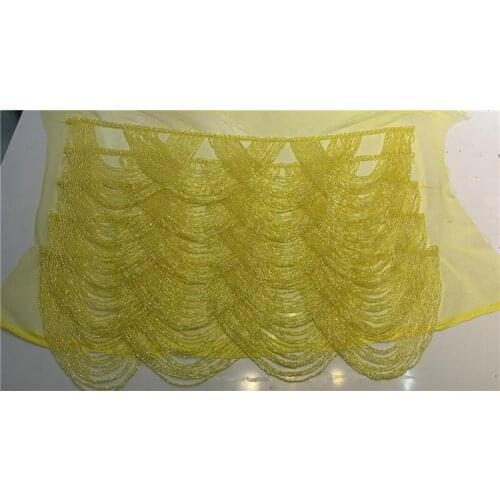 6 colors option top selling 50 cm length beaded tassel fringe JRB-20.51702 beads tube for dress decoration