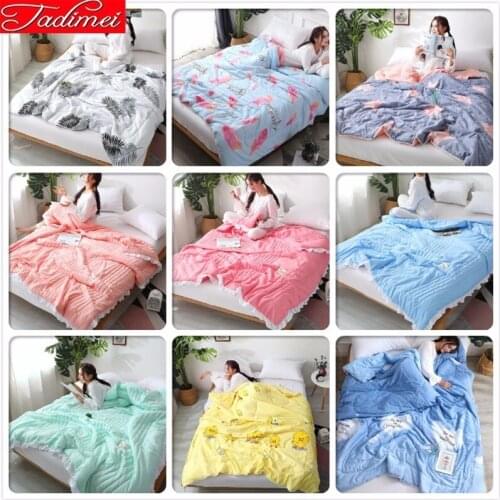 Adult Kids Child Girl Soft Cotton Summer Autumn Comforter Quilt Single Full Queen King Size Bedspread 150*200 180*220 200*230 Cm