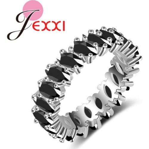 Original Design Fashion 925 Sterling Silver Bridal Wedding Rings Jewelry For Women Oval AAA Austrian Crystal Party Ring