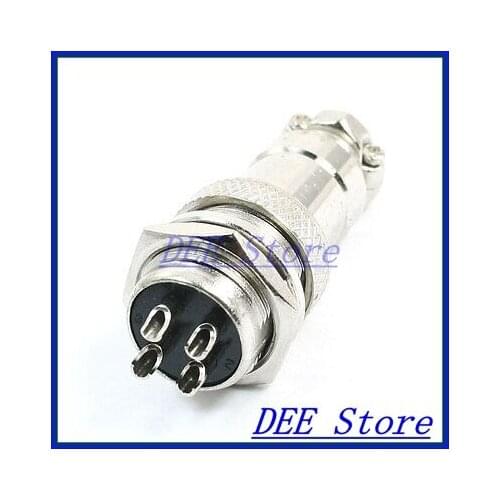 P16-4 Core 16mm 4 Pin Stainless Steel Male Female Aviation Connector
