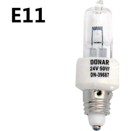 DN-39687 SH-52 24V 50W threaded lamp holder E11 24V 50W medical surgery shadowless lamp 24V E11 halogen bulb for medical