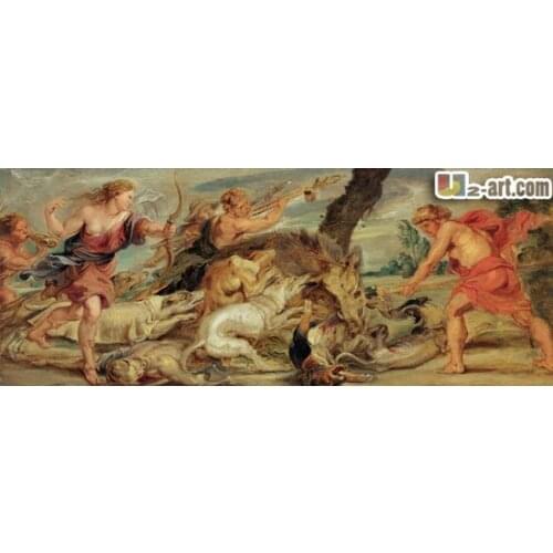 Canvas Prints (Meleager en Atalanta) canvas wall art reproduction picture Printing on canvas for room 13-Zjyh-(52)(12*32 inch)