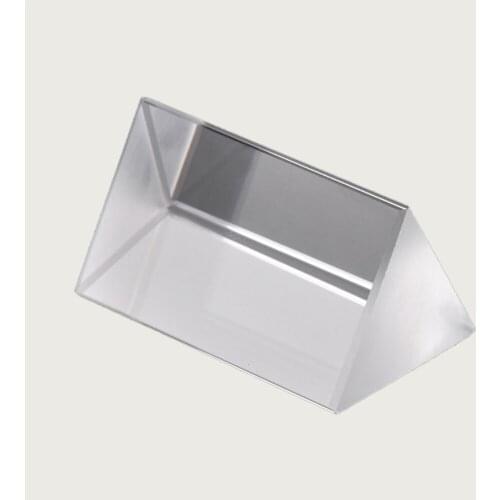 Fusion Quartz Optical Glass Rainbow Triangular prism Right Angle Reflecting Triangular Prism For Teaching Light Spectrum