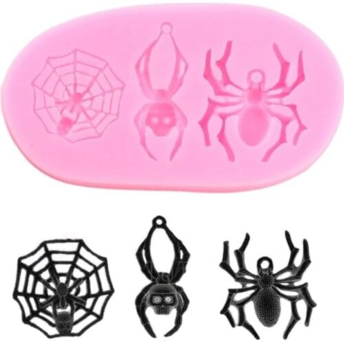 Spider Epoxy Resin Mold Keychain Pendant Silicone Mould DIY Crafts Jewelry Earrings Ornaments Decorations Casting Tool