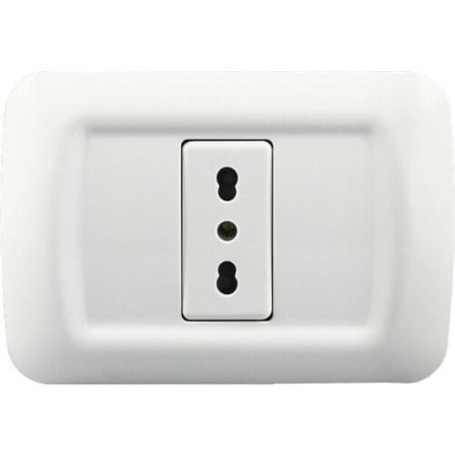 250V 16A Syria Uruguay Chile Italy Three Round Hole Wall Power Socket Italian Standard Outlet Panel Italy Plug Socket 118mm*80mm