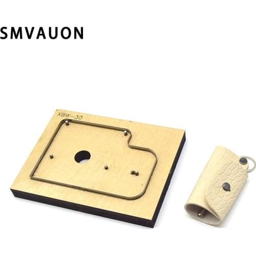 SMVAUON Cutting Die Customized Diy Key Ring Case Leather Car Key Holder Bag Wallet Punching Laser Cutter Mold Leather Keychain