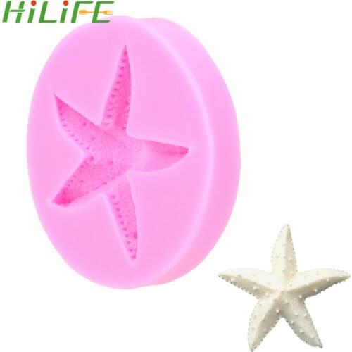 HILIFE Sea Star Fondant Cake Candy Silicone Molds Chocolate Cake Decoration Tool Baking Tools Starfish Soap Mould DIY