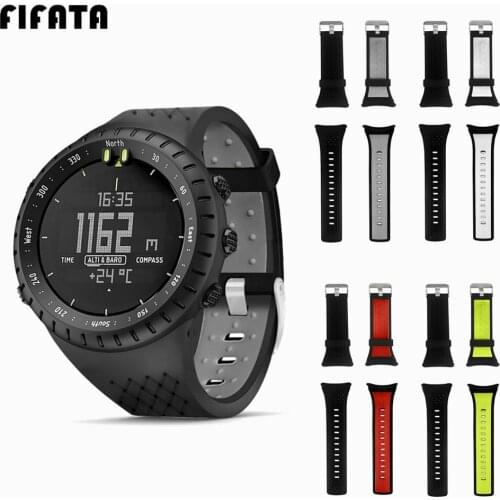 FIFATA Silicone Strap+TPU Cover 2in1 For Suunto Core Case Bracelet Smart Watch Accessories For SUUNTO Core Watchband Wrist Strap