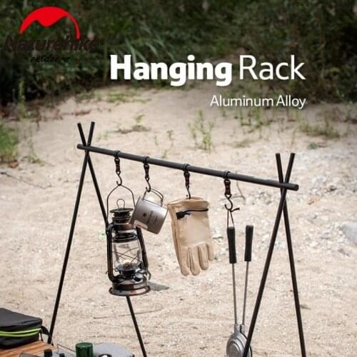 Naturehike Outdoor Folding Camping Shelf Aluminum Alloy Clothes Storage Hanger Cookware Equipment Hanging Rack Triangle Rack