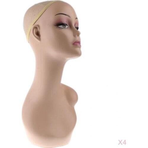 Stable Skin Lady Mannequin Heads Wig Hat Jewelry Display Model Stand Manikin