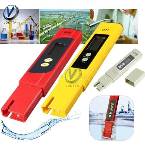 LCD Digital Two Button PH Test Pen of Tester Accuracy 0.01 Aquarium Pool Water Wine Urine Automatic Calibration Test Tool