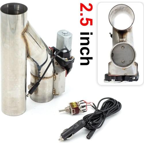2.75 inch Performance Stainless Steel Y Pipe cutout Electric Exhaust Catback Down Pipe exhaust bypass valve switch button YYS