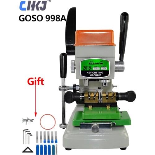 CHKJ GOSO 998A Vertical Key Cutting Machine 220V Key Cutter Copy Duplicating Machine Car Door Key Drill Maker Locksmiths Tools