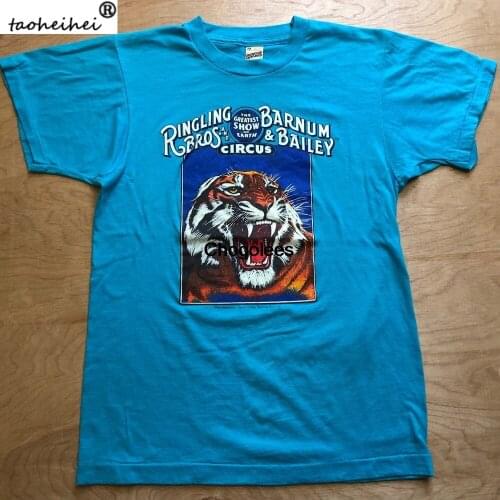 Vintage Ringling Bros T shirt Barnum & Bailey 1984 80s Tiger Shirt The Greatest Show On Earth Circus Tee Tag Medium Modern Small